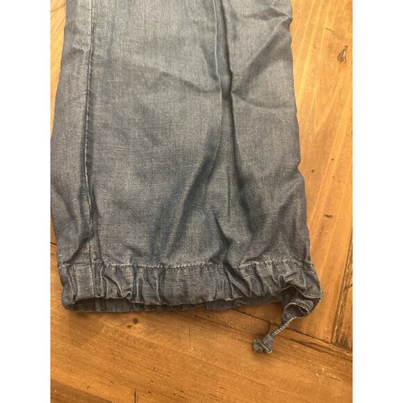 Tommy Bahama Women’s Joggers Linen Blend Size Medium Poncho Pants Chambray Relax - Picture 2 of 16